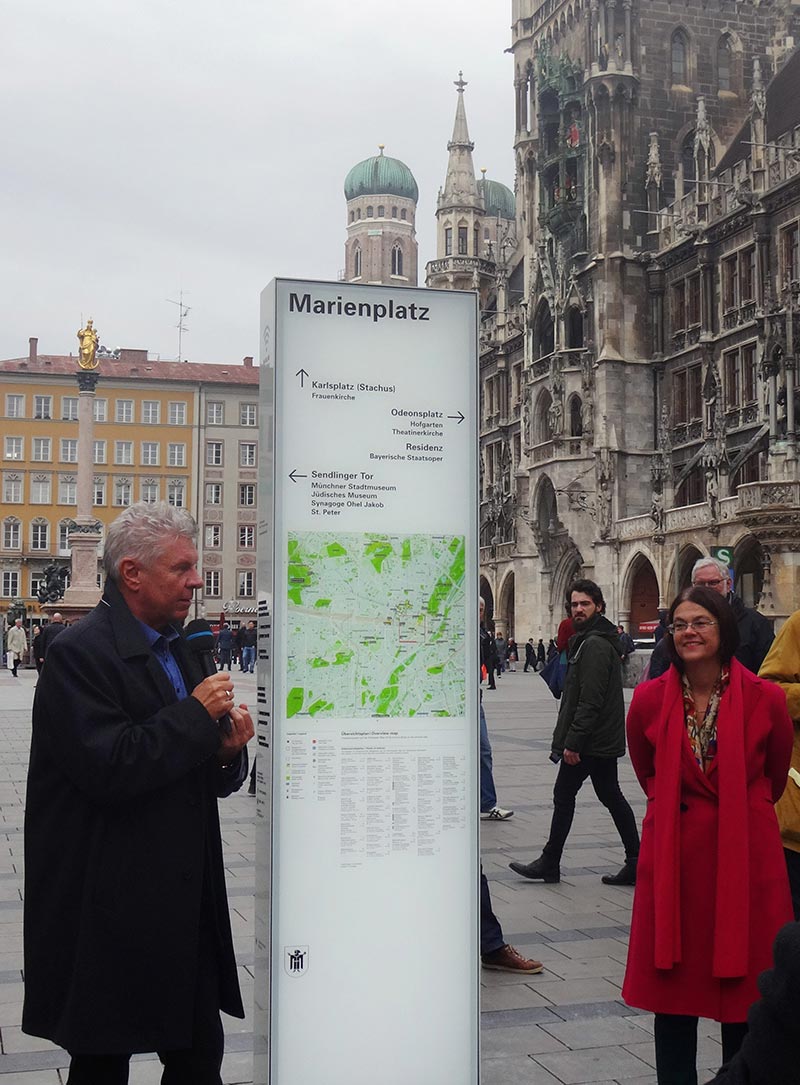Wayfinding system for the inner city of Munich